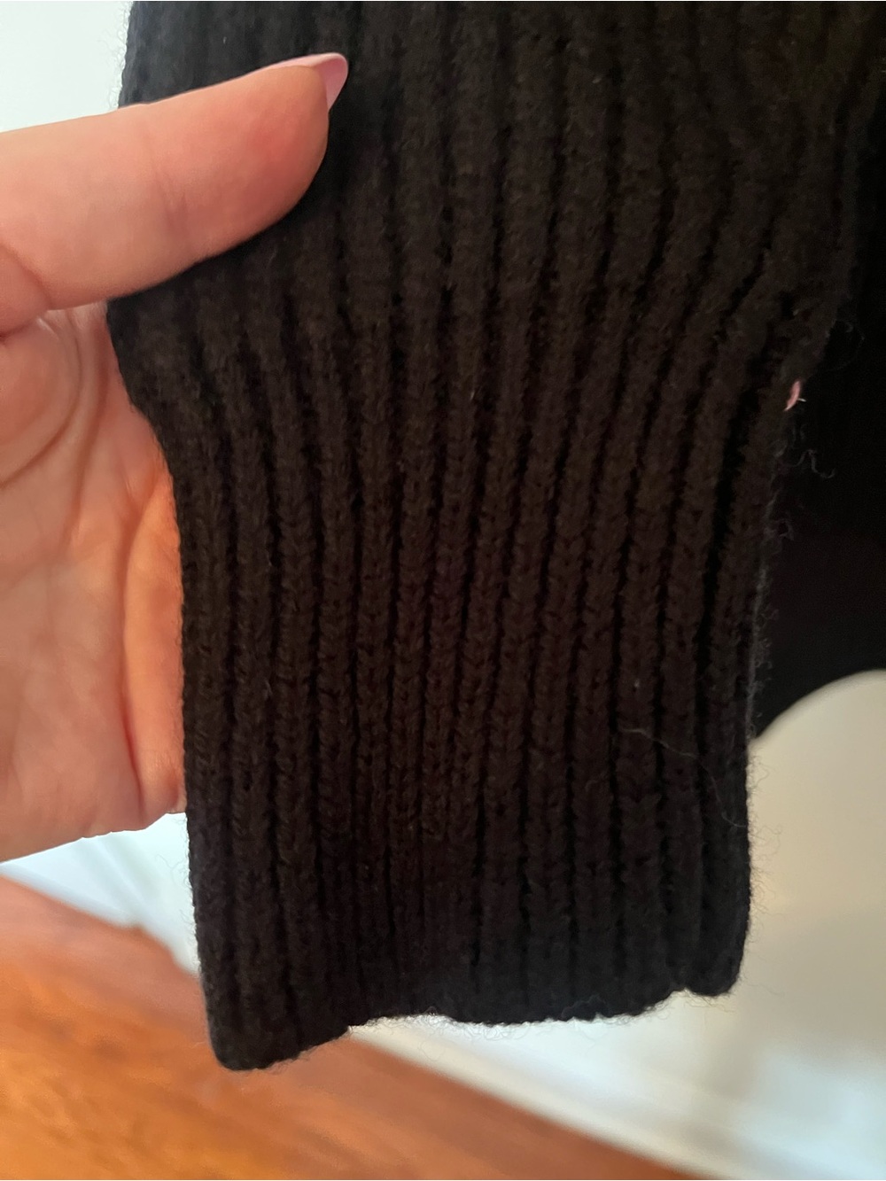 Wilfred 100% Merino Wool Black Ribbed Mock Neck Sweater M - Picture 4 of 9